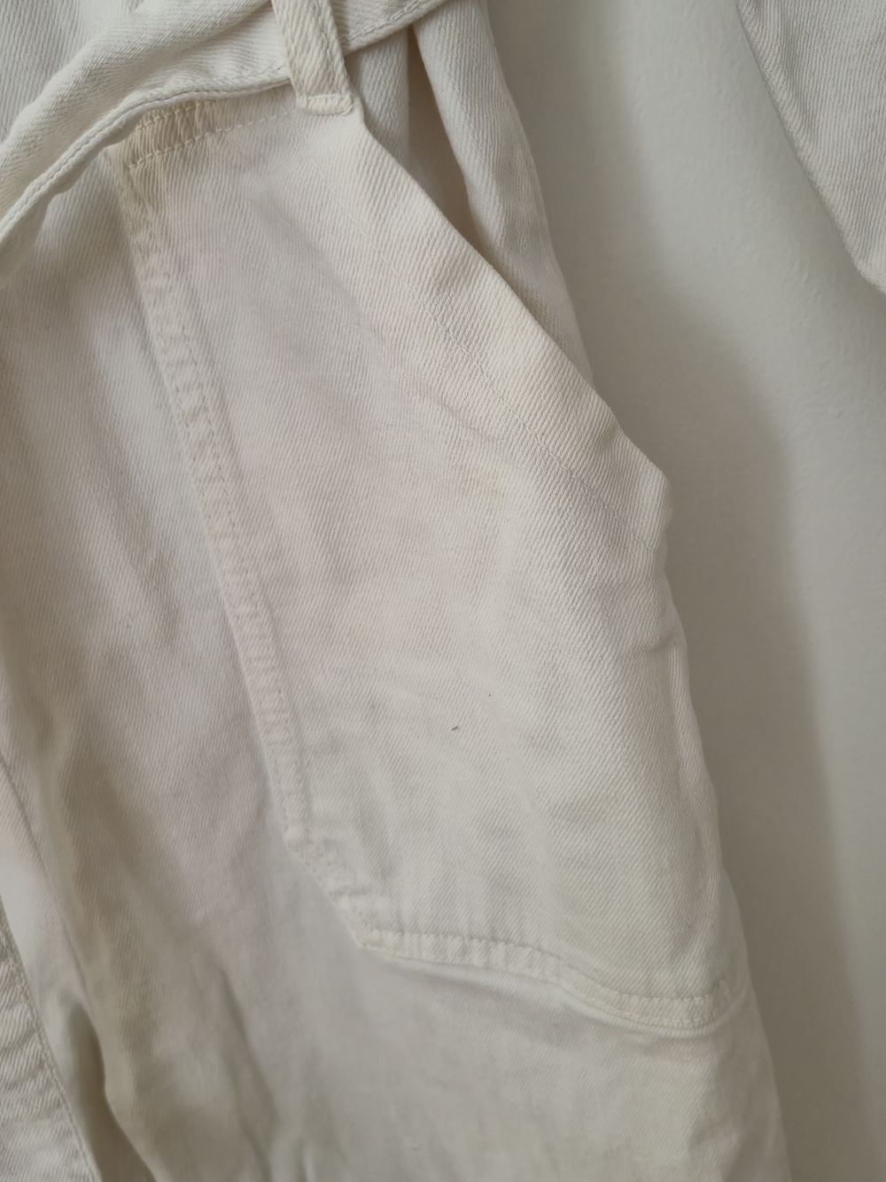 Acquaverde Paris Off-White Utility Jumpsuit with Tie Waist - Size 38 - Picture 6 of 16